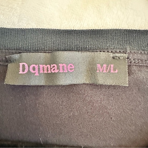 Black Oversized Plus Size Women's Top with Embellished Detail - Picture 5 of 11